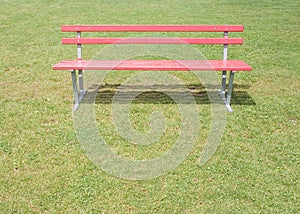 Red bench photo