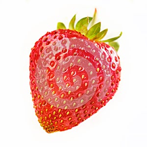 Red berry strawberry isolated on white background