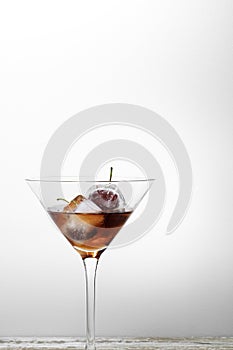 Red beverage cocktail