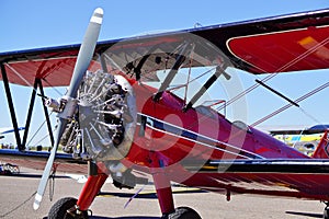 Red Bi-Plane