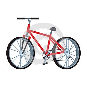 Red bicicle icon photo