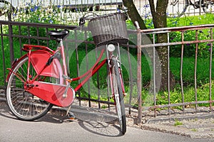 Red bicycle
