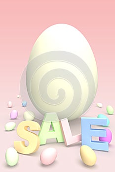 Red big clean egg for happy pastel Easter 2021 number text as abstract line background