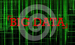 Big data on digital background