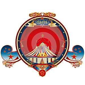 Red big top circus frame