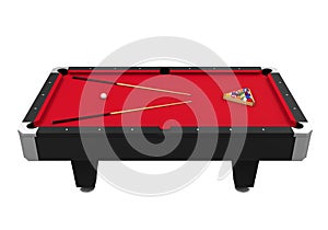 Red Billiard Table