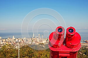 Red binocular