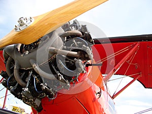 Red Biplane