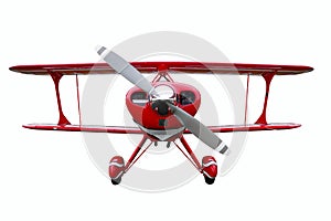 Red biplane cut out