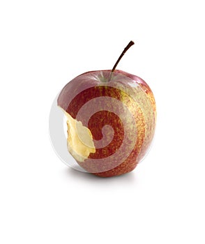 Red bitten apple