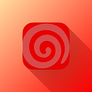 Red Blabk App Icon Template. Flat Design.