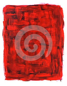 Red and black abstract oil painting photo