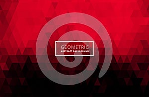 Red and black abstract triangle pattern background design