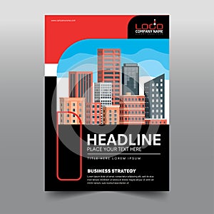 Red and Black Broucher Design