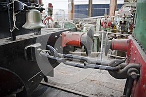 Red and black Buffers,chain and bell photo