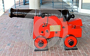 Red and Black Cannonball Gun