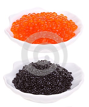 Red and black caviar