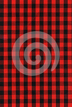 Red and black checkered fabric texture