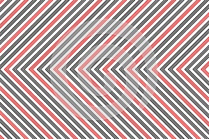 Red and black chevron arrow lines fabric pattern on white background vector.