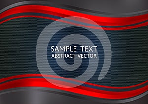 Red and Black color abstract vector background with copy space. Graphic design
