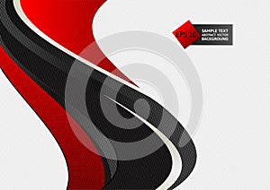 Red and black color wave abstract background Vector illustration