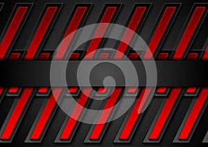 Red and black contrast abstract technology background