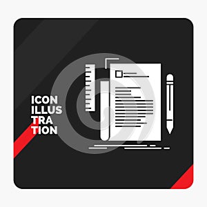 Red and Black Creative presentation Background for Code, coding, file, programming, script Glyph Icon