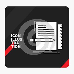 Red and Black Creative presentation Background for Code, coding, file, programming, script Glyph Icon
