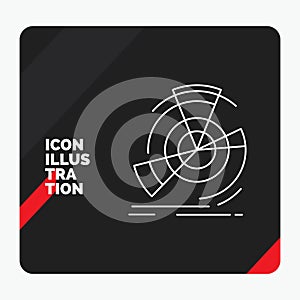 Red and Black Creative presentation Background for Data, diagram, performance, point, reference Line Icon