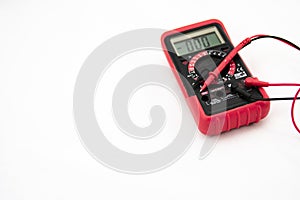 Red and black electronic multimeter