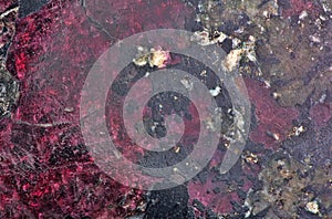 Dark red eudialyte texture macro