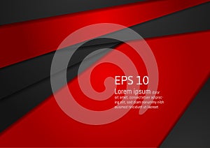 Red and black geometric abstract on background modern design with copy space, Vector illustration eps10