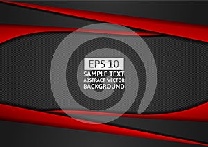 Red and black geometric abstract background modern design with copy space for your business, Vector illustration eps10