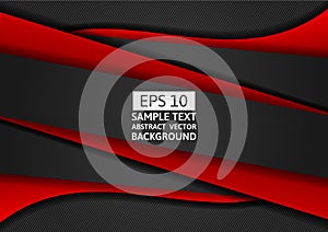 Red and black geometric abstract background modern design with copy space for your business, Vector illustration eps10