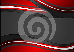 Red and black geometric abstract background, Vector illustration