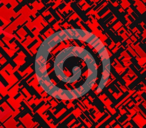 Red and black geometric coposition of geometrical background