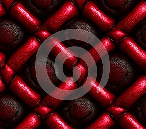 Red and Black Geometric Textile Pattern Seamless Repeat Texture for Design Projects