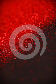 Red and Black Glitter background. Holiday, Christmas, Valentines, Beauty and Nails abstract texture