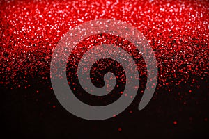 Red and Black Glitter background. Holiday, Christmas, Valentines, Beauty and Nails abstract texture photo