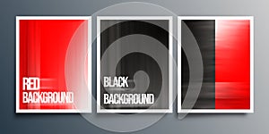 Red and Black gradient backgrounds set design for wallpaper, banners, printing products, flyers, presentations, or cover