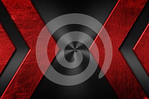 Red and black grunge metal background