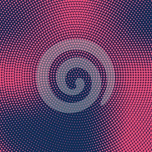 Red and black halftone dot background. Abstract wallpaper pattern, circle dotted retro graphic art