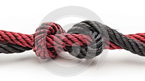 Red and Black Knot: Two Ropes Tied Together