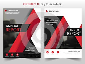 Red black label Vector Brochure annual report Leaflet Flyer template design, book cover layout design,