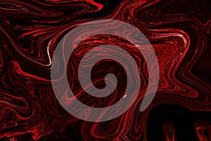 Red and black liquid color. abstract background and texture