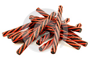 Red and black liquorice candy