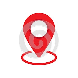 Red and black maps pin. Location map icon, location marker icon, location pin. Pin icon vector.