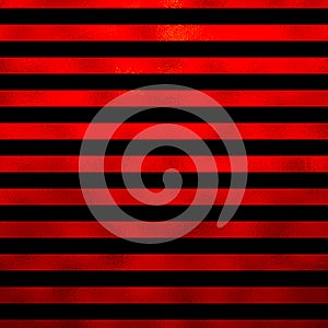 Red Black Metallic Faux Foil Horizontal Stripes Background