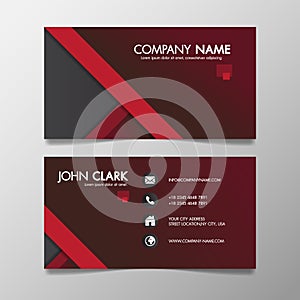 Red and black modern creative business template patterned and name card,horizontal simple clean vector design minimal icon concept