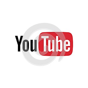 Red and black play button youtube icon vector